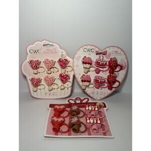 Cook With Color (CWC) Valentine's Day Straw Toppers Straw Covers BNWT